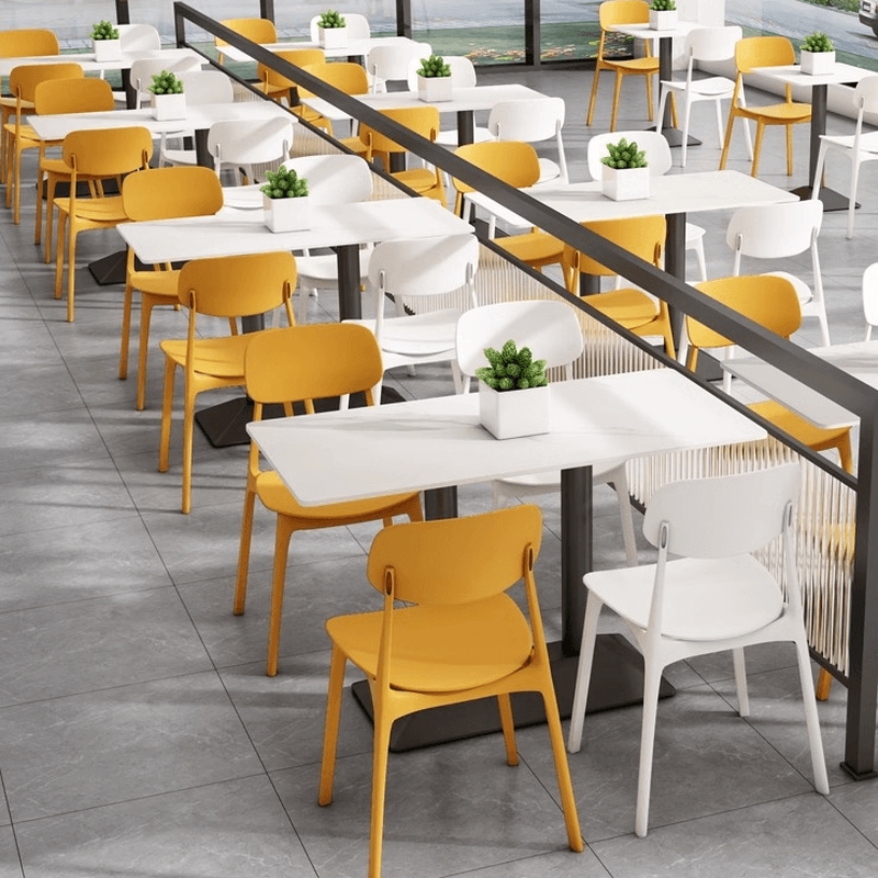 Trendy/Art Deco White Sintered Stone Dining Table, Fixed Mechanism, Seats 2, Scratch-immune thumbnail 7
