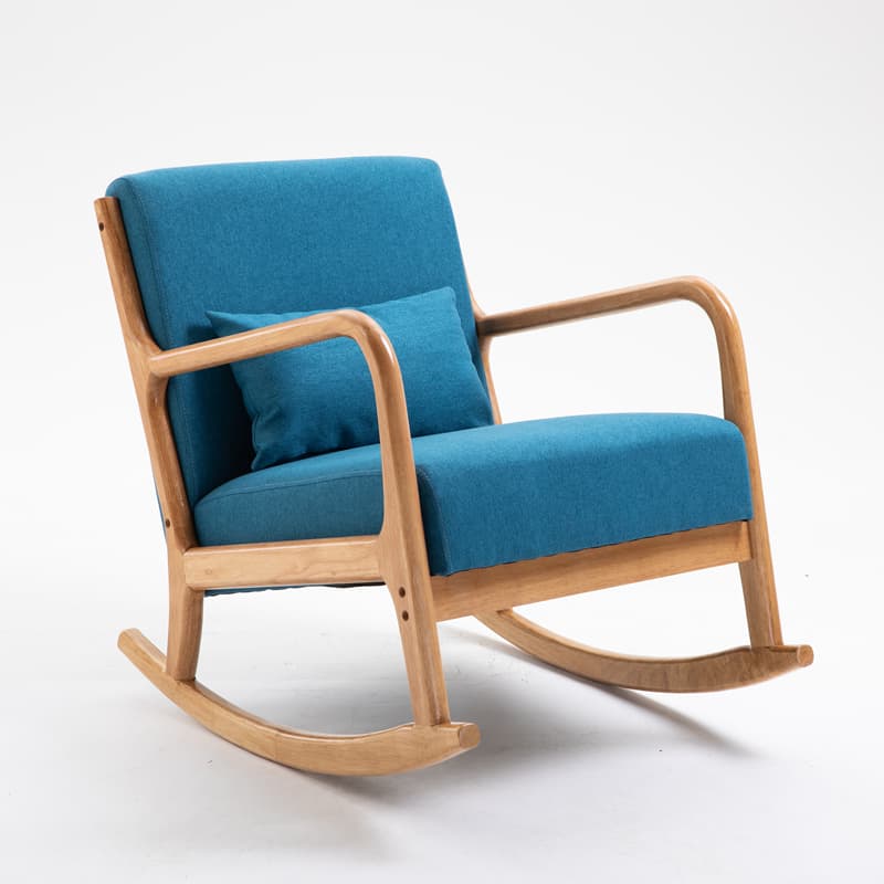 Casual Chalk/Cocoa/Azure Wood Rocking Chair Couch thumbnail 1