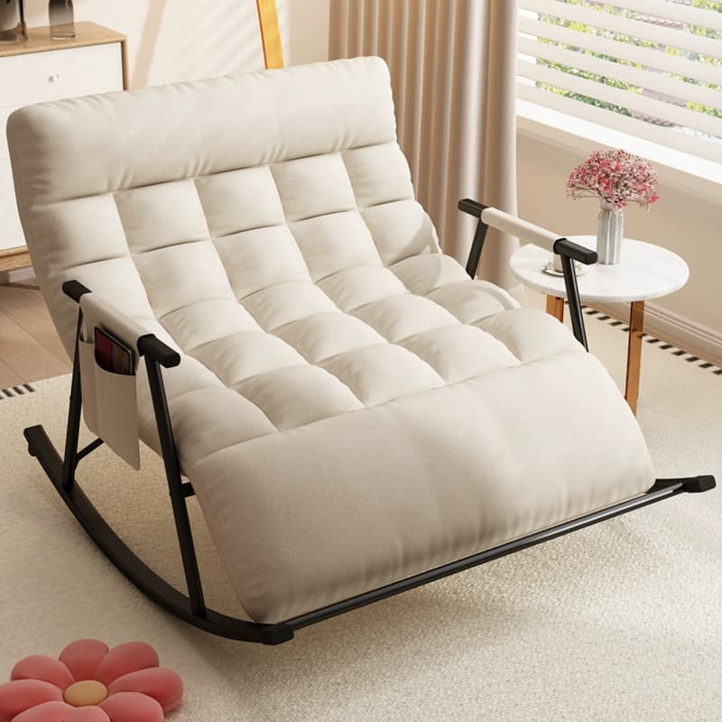 Stylish and Modern Upholstered Rocking Chair for Home Decor - Comfortable Seating with Track Arms thumbnail 13