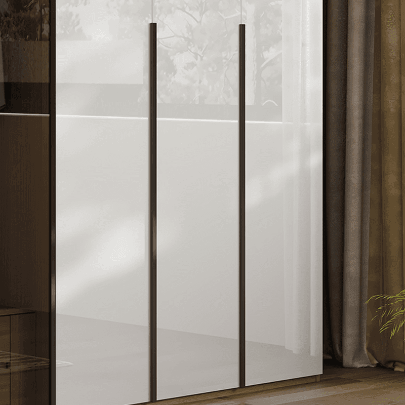 Casual White Lumber Wardrobe Closet with Soft Close Drawer, Door, Interior Shelves, and Clothing Rod thumbnail 9
