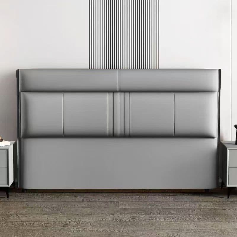 Trendy Panel Headboard in Natural Wood with No Distressing, Rectangle Shape for Queen/Full Bed, Featuring Sponge Upholstery and Standard Height thumbnail 6