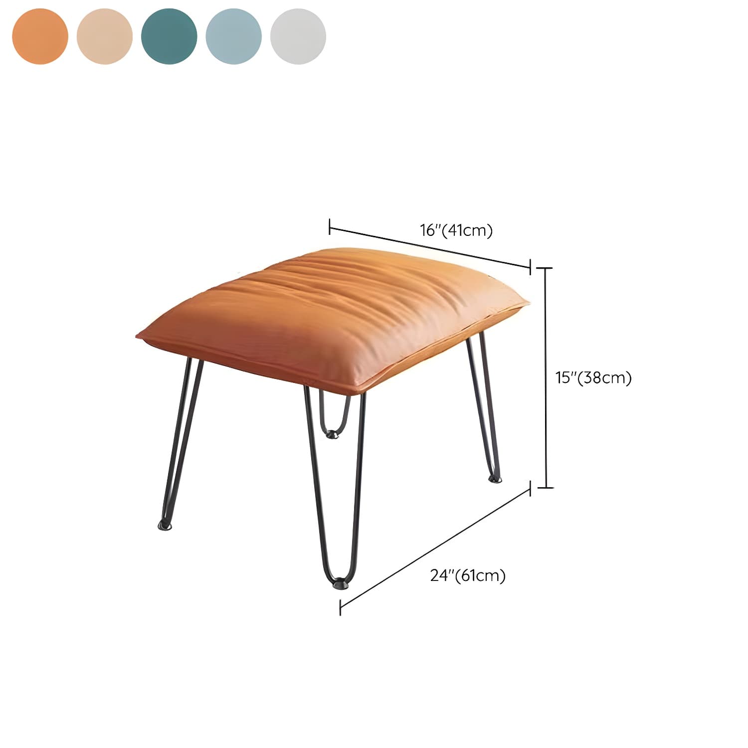 Modern Plain Rocking Chair Faux Leather Water Resistant Chair with Ottoman - image 14