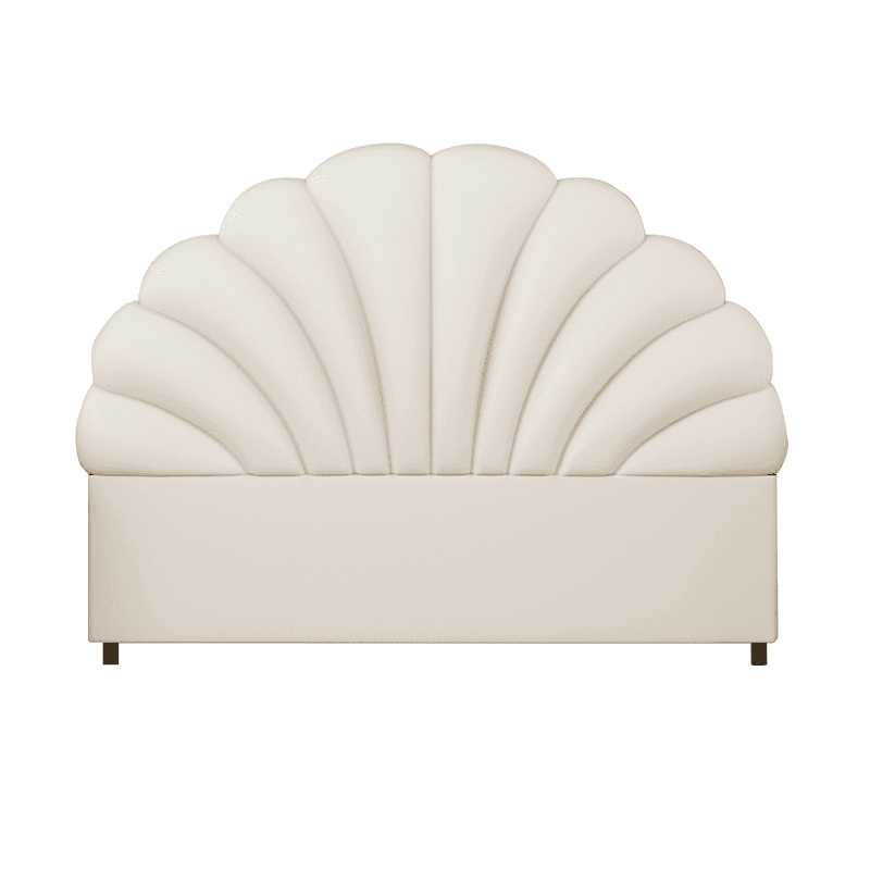 Modish No Distressing Timber Panel Headboard with Arched Shape for King/Twin XL/Full Bed, Featuring Sponge Upholstery and Standard Height thumbnail 7