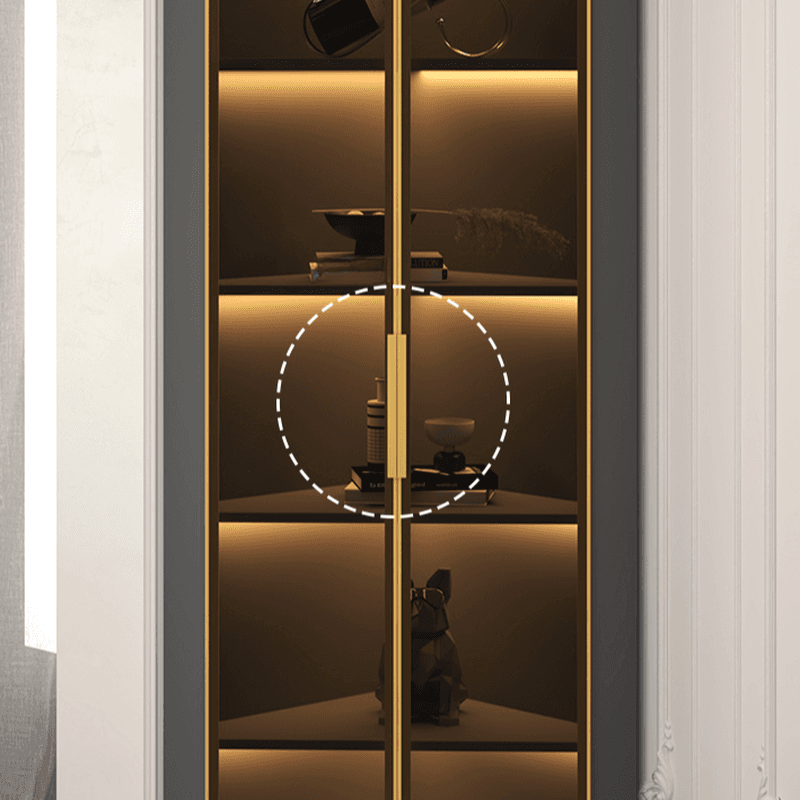 Art Deco Unattached Utility Storage Cabinet with Hydrophobic, Lighting, and Dove Grey Top thumbnail 9