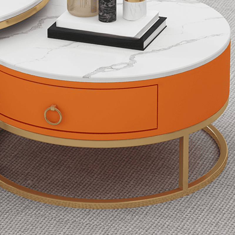 Nested Coffee Table with Rounded Top and Structured Base for Foyer Use thumbnail 10