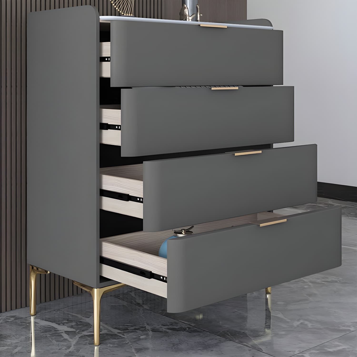 Modern Pine Wood Dresser with Drawers and Soft Close Glides in Narrow Design thumbnail 17