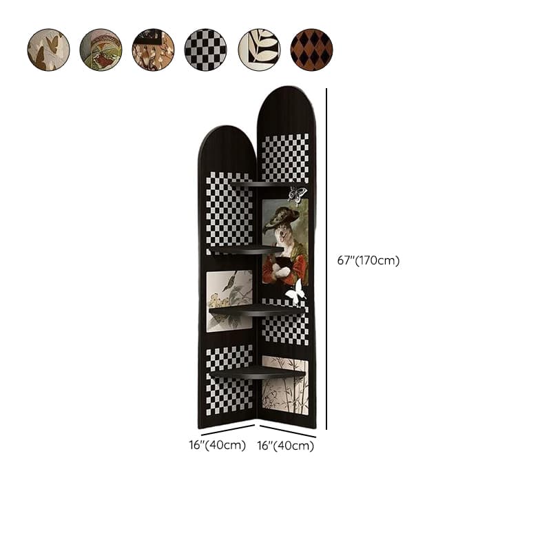 Modern Simple Style Nook Decorative Cabinet with 4 Exterior Shelves, Matte Black Lumber Top thumbnail 12