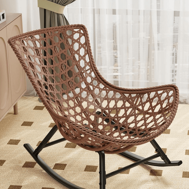 Trendy Upholstered Rocking Chair with Plush Cushioning thumbnail 14