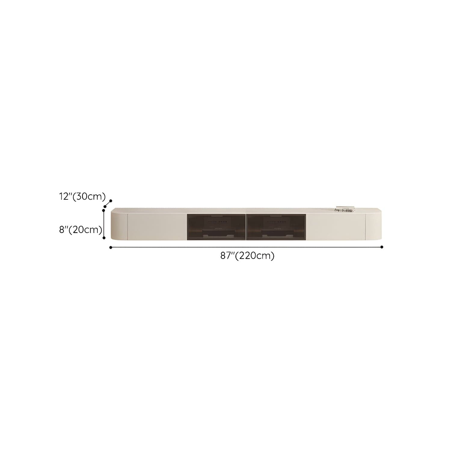 Modern White TV Media Stand Floating TV Stand Console with Drawers for Living Room thumbnail 16