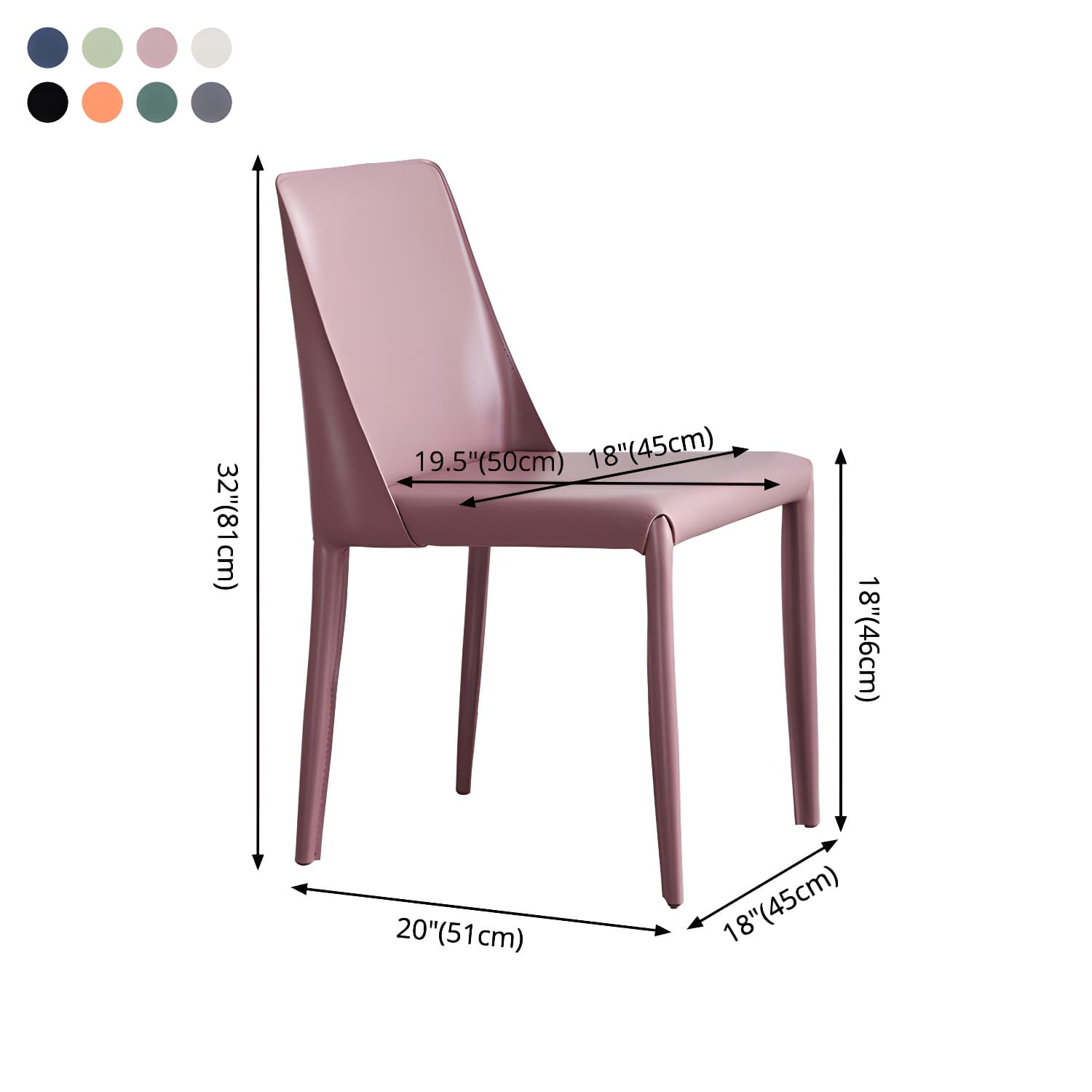 Modern Metal Dining Room Chairs Armless Leather Dining Chair for Restaurant thumbnail 19