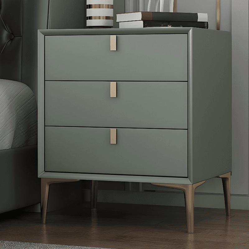 Modern Lumber Nightstand With Drawer Storage & Leg, 3 Drawers/2 Drawers thumbnail 10