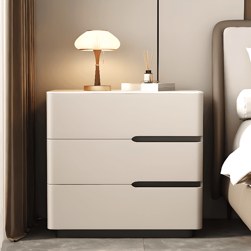 Organic Modern Nightstand With Drawer Organization Featuring Stone Countertop thumbnail 11
