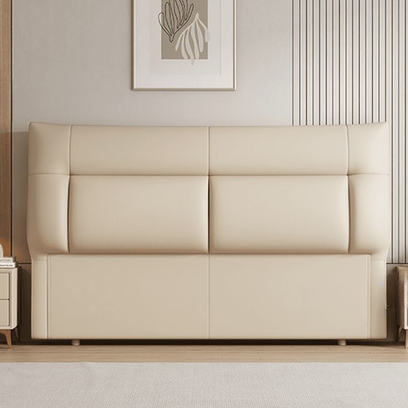 Trendy Panel Headboard in Natural Wood with No Distressing, Rectangle Shape for Queen/Full Bed, Featuring Sponge Upholstery and Standard Height thumbnail 11