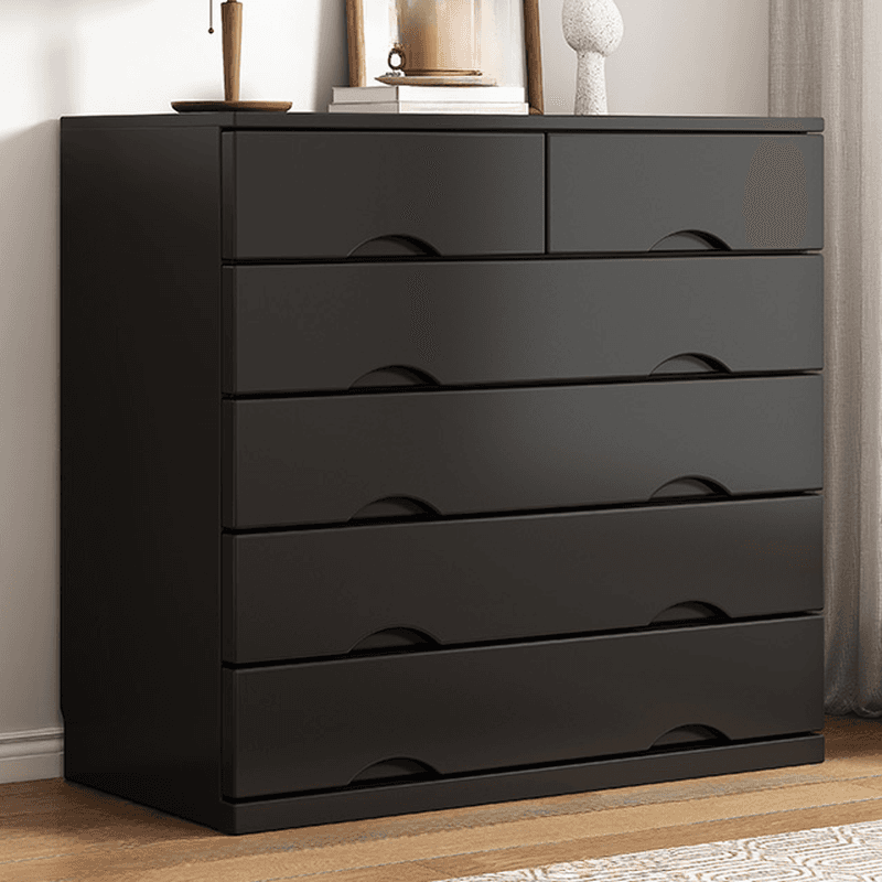 Simple Raw Wood Double Dresser with Multiple Drawer Configurations - Horizontal/Vertical