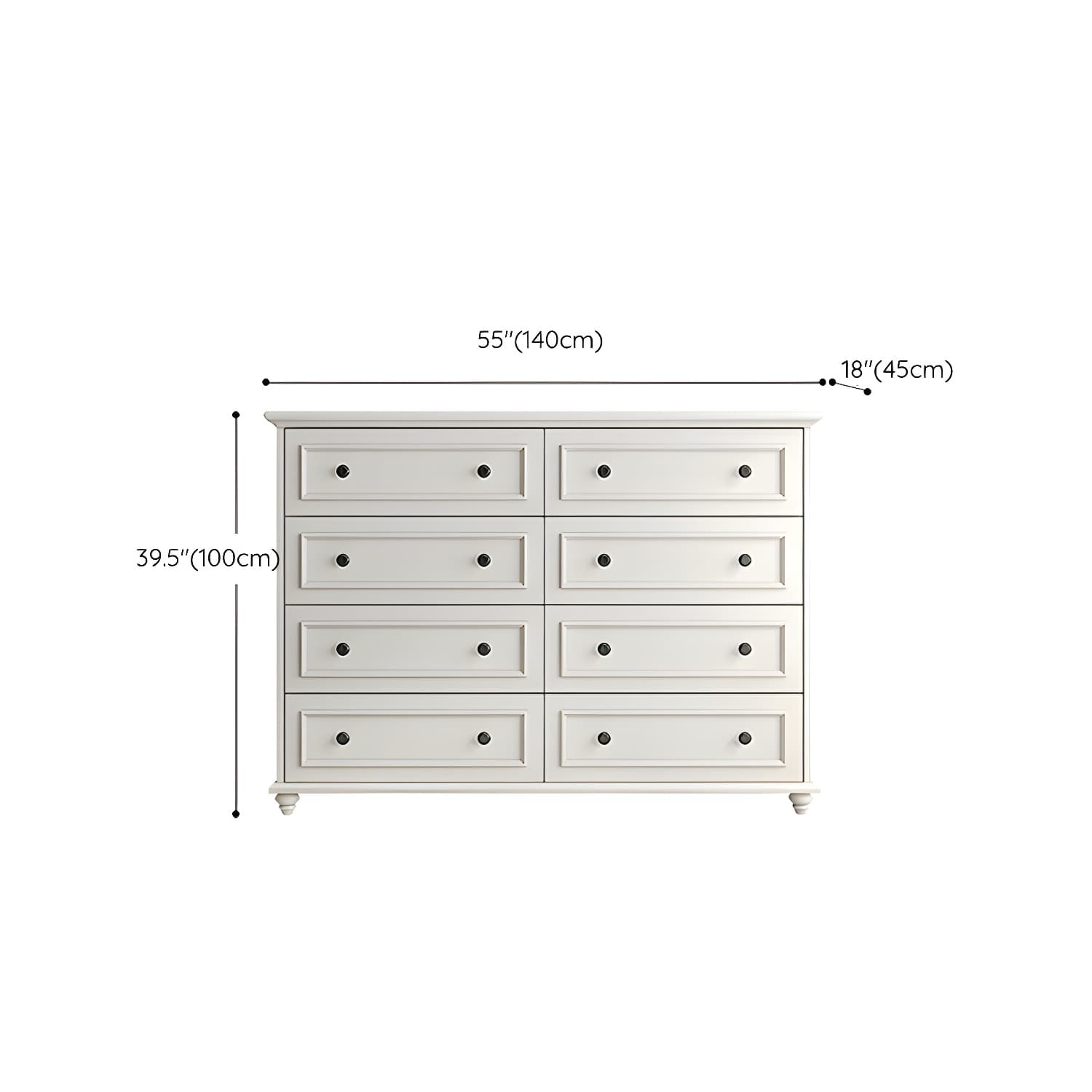 Solid Wood and Soft-Close Drawers Modern Chest with Wood Top thumbnail 26