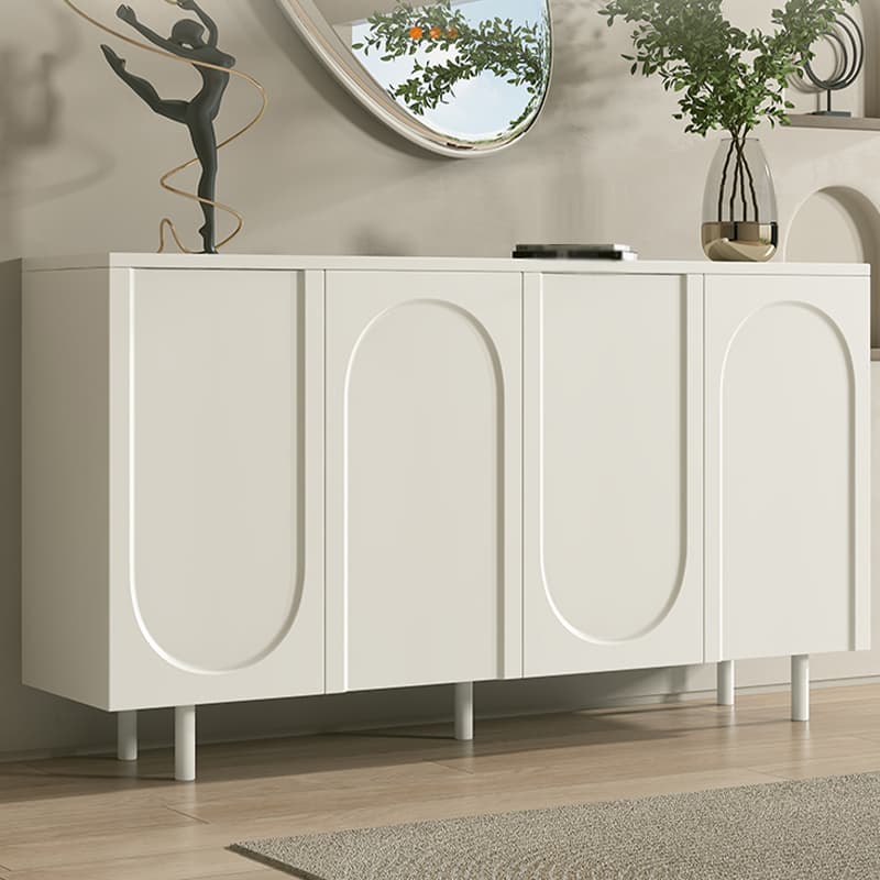 Modern Living Room Manufactured Wood Buffet Sideboard in White