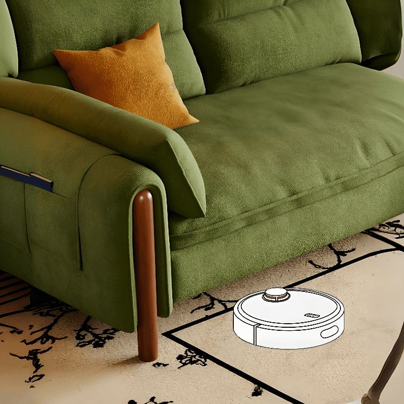 Straight/L-Shape Olive Green Sofa/Corner Sectional with Horizontal/Left Orientation thumbnail 5