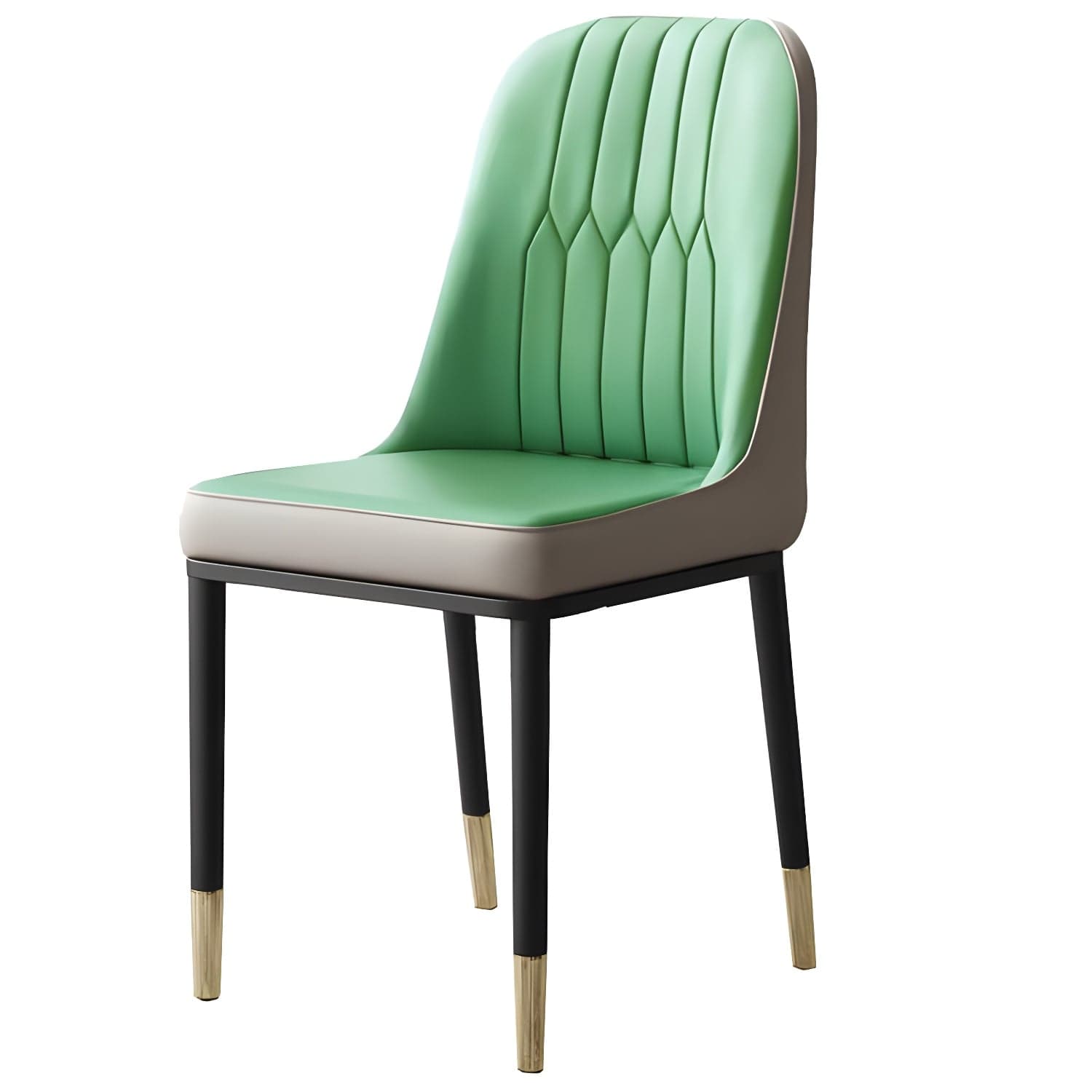 Metal Base Indoor Chair 18'' Wide Parsons Leather Chair for Restaurant thumbnail 2