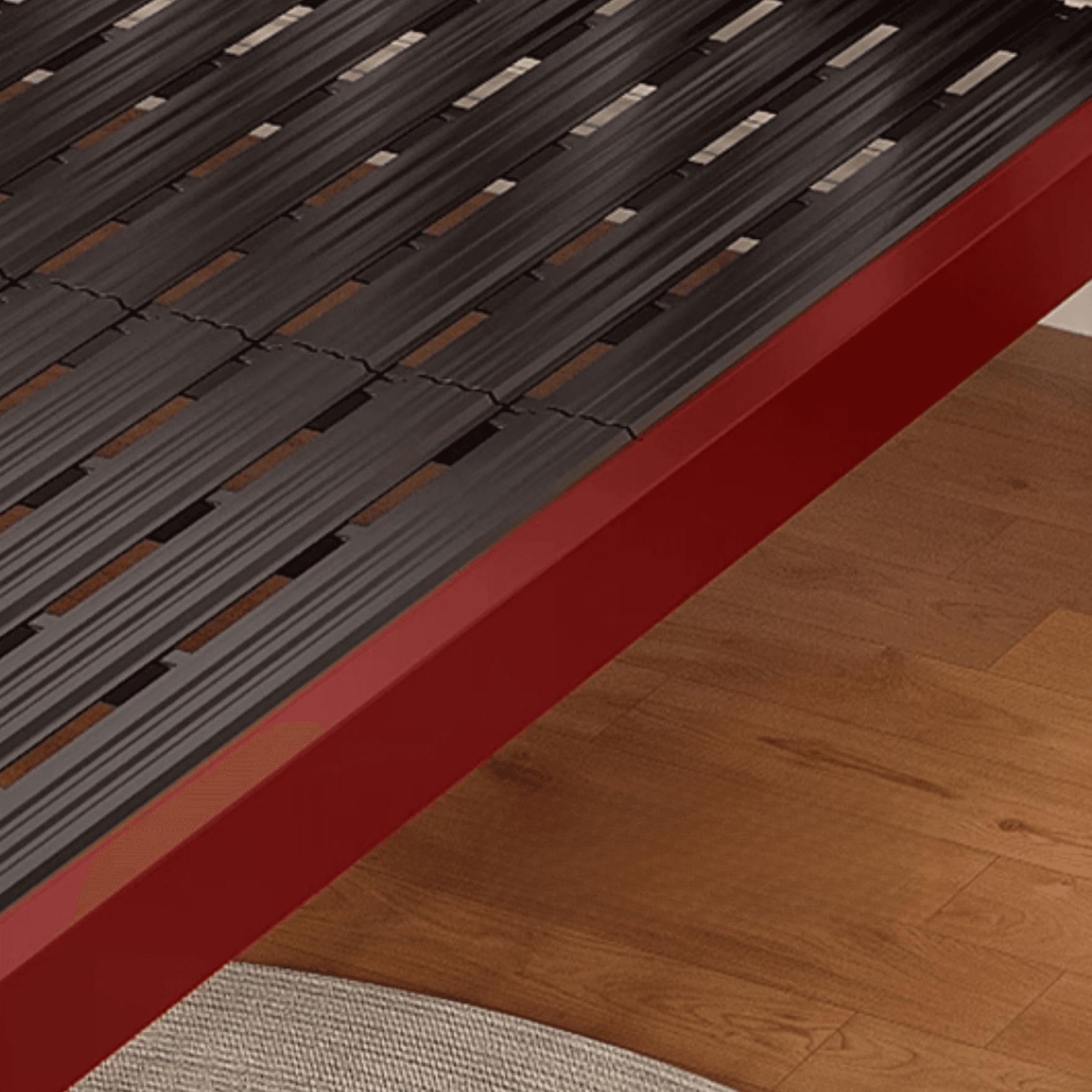 Minimalist Solid Color Tatami Bed/Platform Bed with Alloy Frame and Leg thumbnail 6