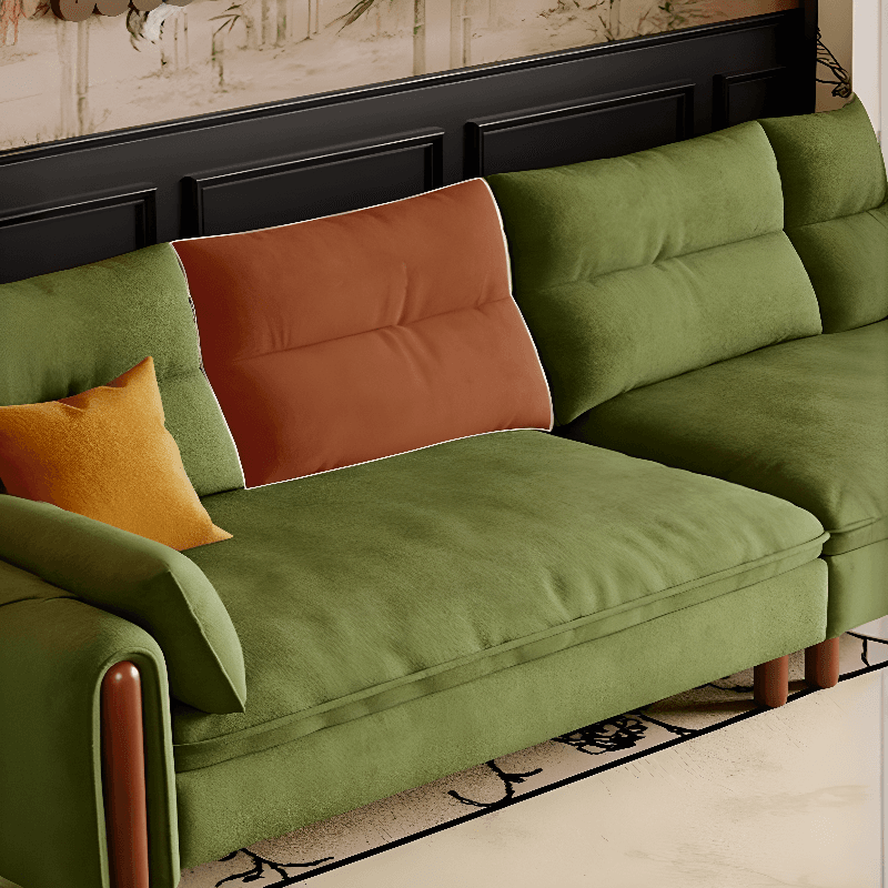 Straight/L-Shape Olive Green Sofa/Corner Sectional with Horizontal/Left Orientation thumbnail 4