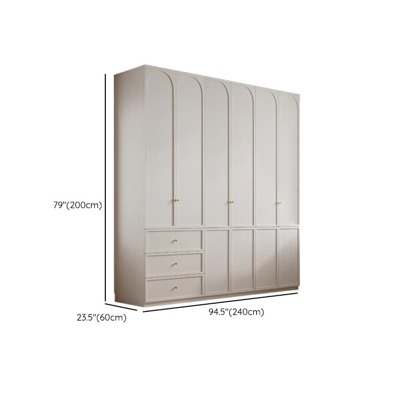 Minimalist Manufactured Wood Independent Almirah with 3-Drawer, Interior Shelves, and Clothing Rod thumbnail 15