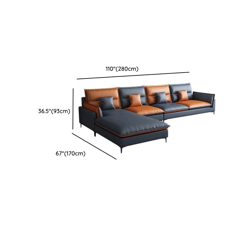 Casual Straight Stain Resistant Sofa in Dark Grey with Horizontal Orientation, Sponge Seat Fill, and Square Arm thumbnail 22