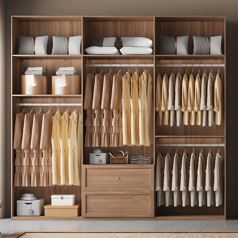 Trendy Unfinished Color Engineered Wood Unattached Armoire Cabinet thumbnail 3
