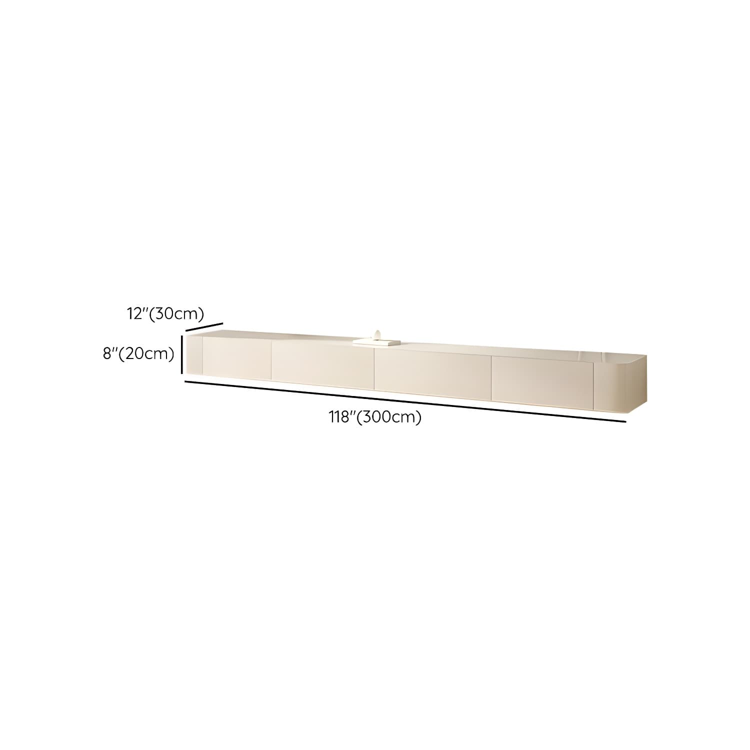 Scandinavian Solid Wood Frame Wall-mounted TV Media Stand with Drawers and Door thumbnail 21