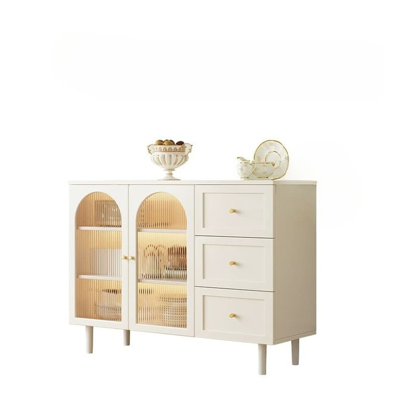 White Modern Manufactured Wood Buffet Server for Living Room - image 5
