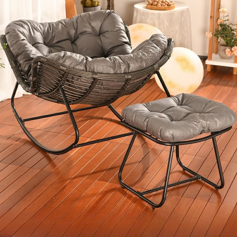 Ergonomic and Stationary Cotton Nursery Recliner with Back thumbnail 9
