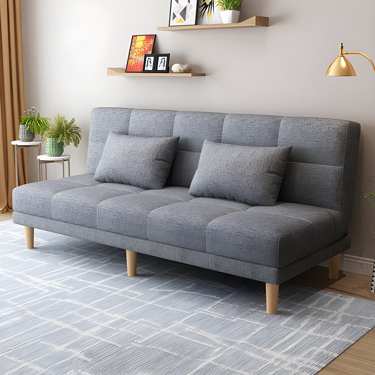 Contemporary Armless Standard Sofa Bed Dual Purpose Sofa for Living Room thumbnail 11