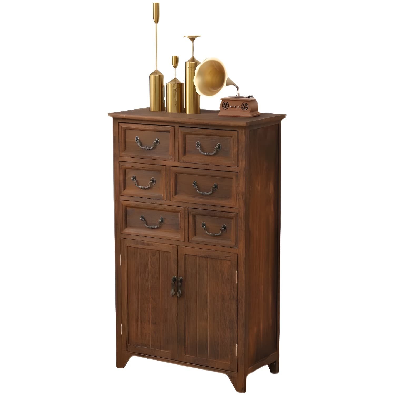 23.6'' Wood 1 Cabinet with Drawers Traditional Accent Cabinet in Distressed Finish thumbnail 9