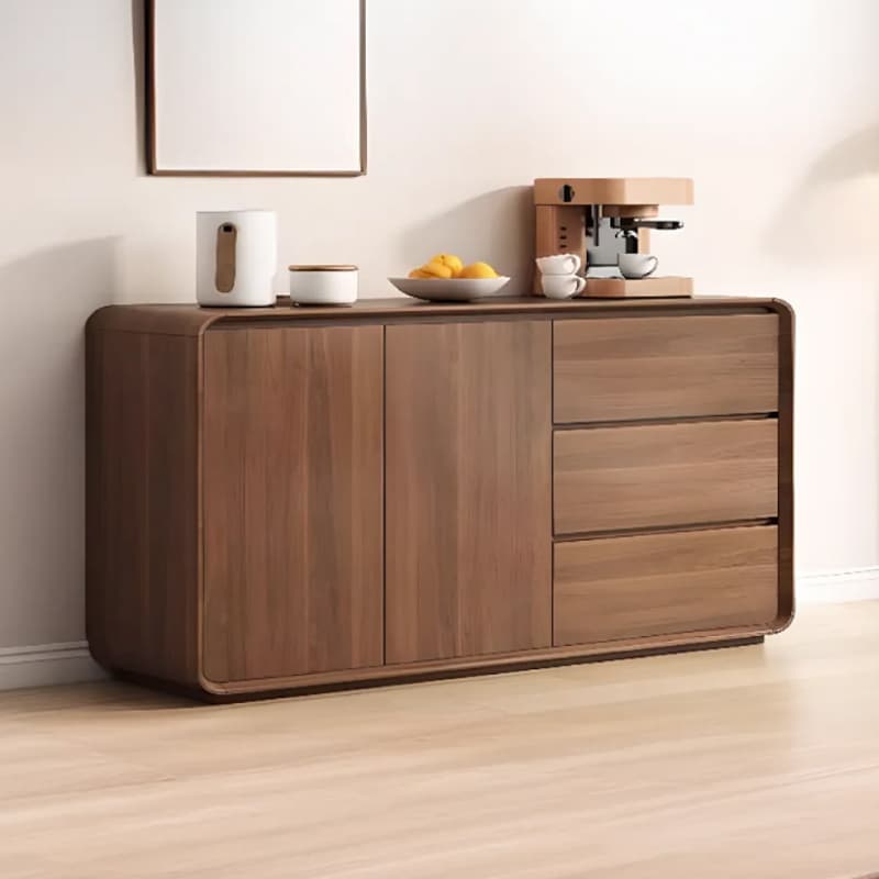 Ground Detached Cocoa Worktop Sideboard with Kitchen Gadget Storage for Culinary Space thumbnail 4