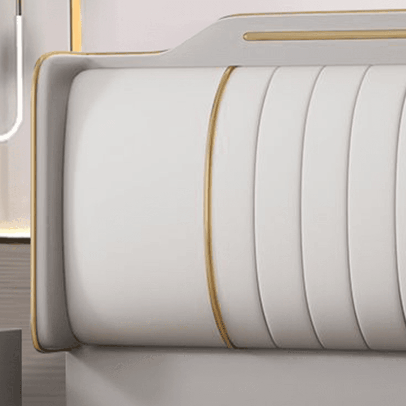 Modish No Distressing Timber Panel Headboard with Rectangle Shape for King Bed, Featuring Sponge Upholstery Fill and Standard Height thumbnail 13