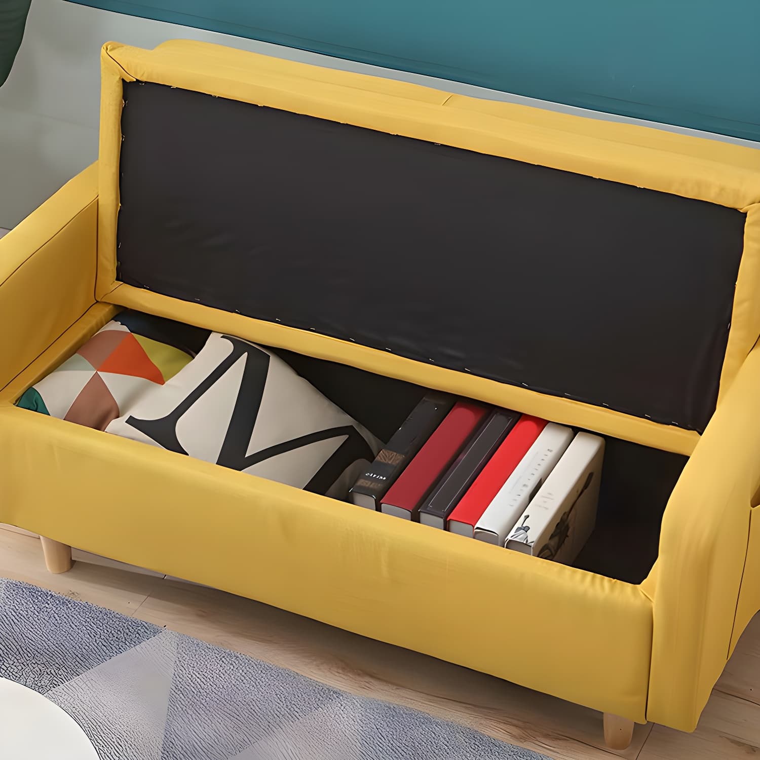 Contemporary Azure/Brown/Magenta Standard Sofa with Hidden Storage thumbnail 21