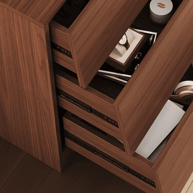 Cocoa Casual Natural Wood Console Dresser/Bachelor Chest with 9/6/3 Drawers in Horizontal/Vertical Orientation thumbnail 6
