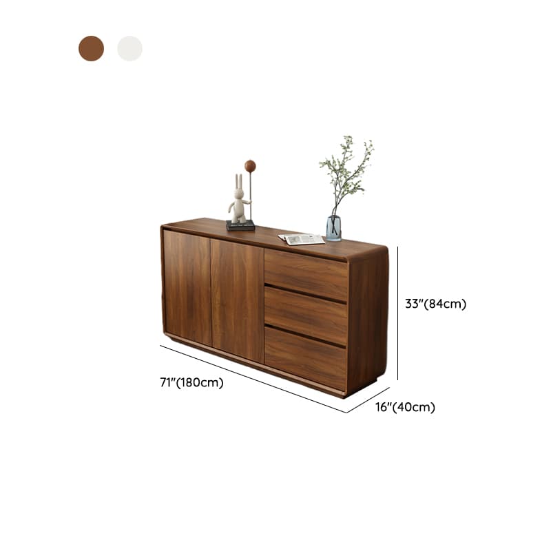 Ground Sideboard with 3 Drawers, Cupboard, Standard/Narrow Size, Timber Countertop, Adjustable Shelving, and 2 Doors/1 Door thumbnail 16