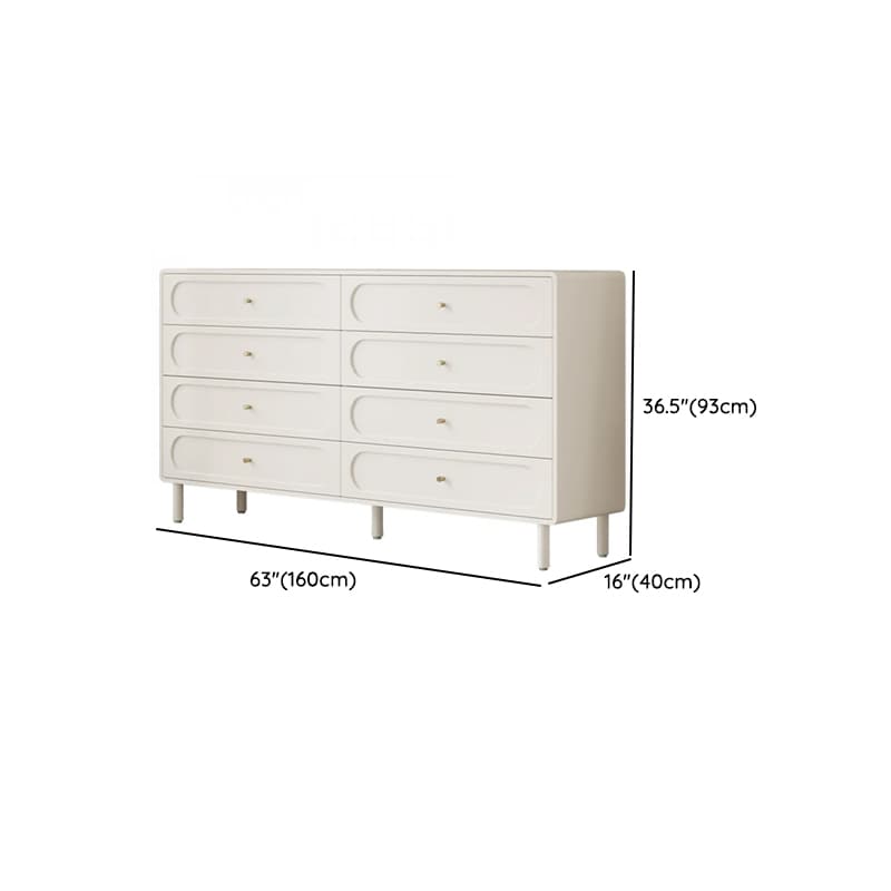 Chalk Casual Natural Wood Bachelor Chest/Console Dresser with 4/8 Drawers in Vertical/Horizontal Orientation thumbnail 17