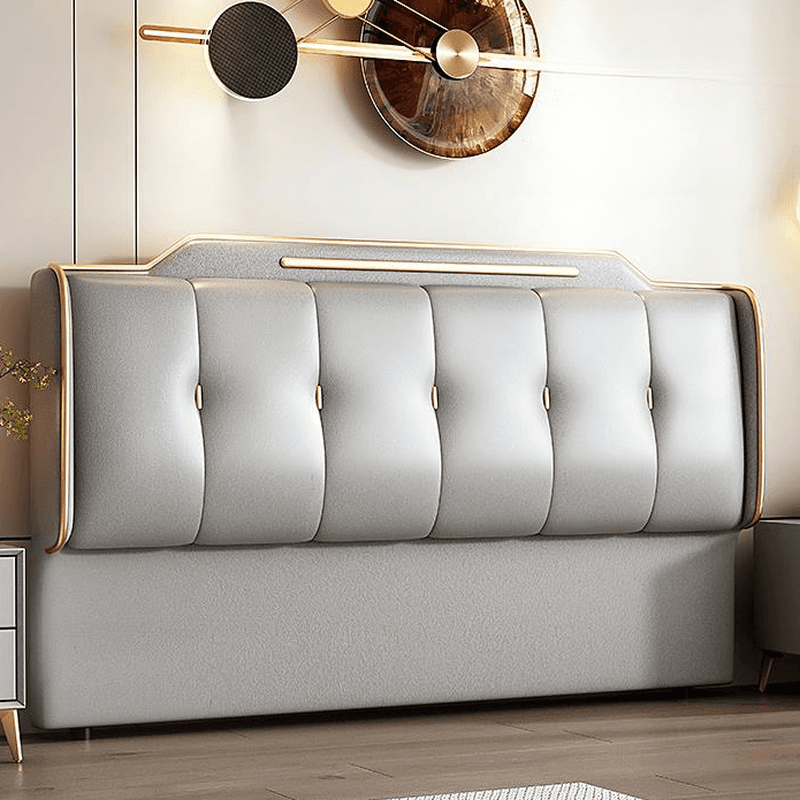 Art Deco Style Panel Headboard in Pine Wood with No Distressing, Rectangle Shape for Queen/Full/Twin XL Bed, Featuring Sponge Upholstery and Standard Height thumbnail 6