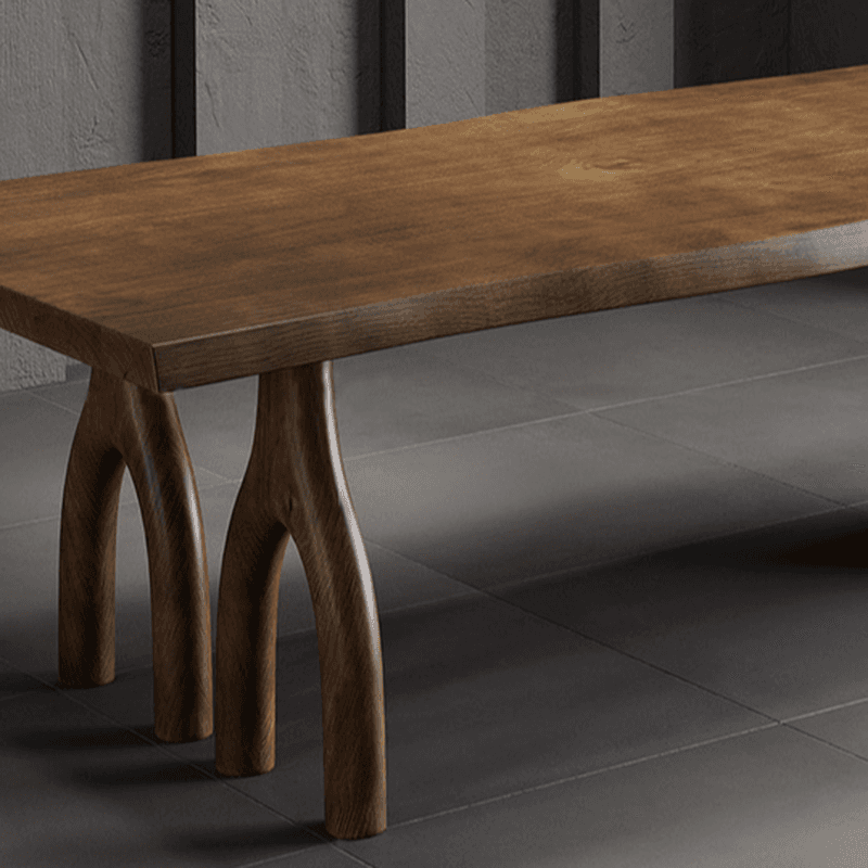 Amber Wood Pine Wood 3-Legged Dining Table Set thumbnail 7