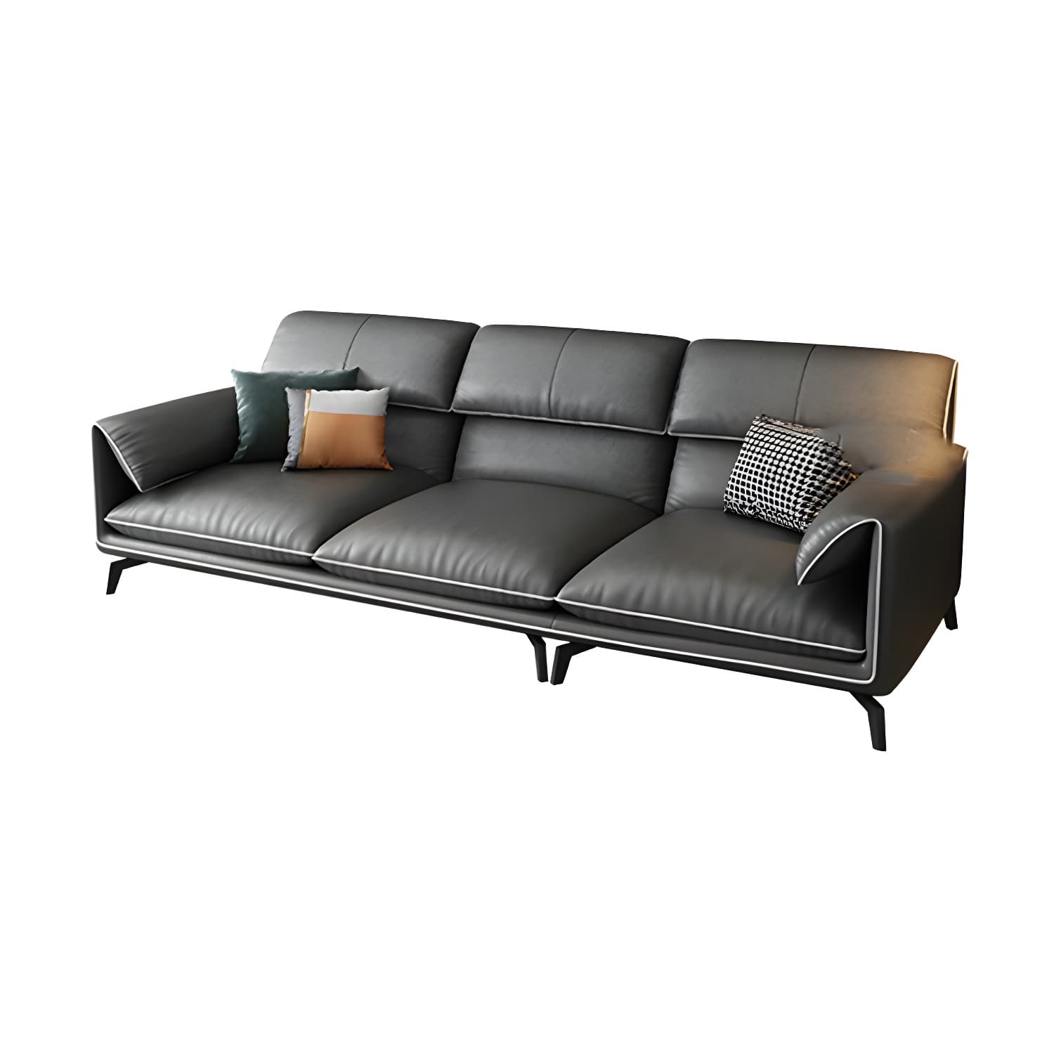 Modern Gray Stationary Sectional Sofa with Wood Frame and Pillow Top Arm thumbnail 13