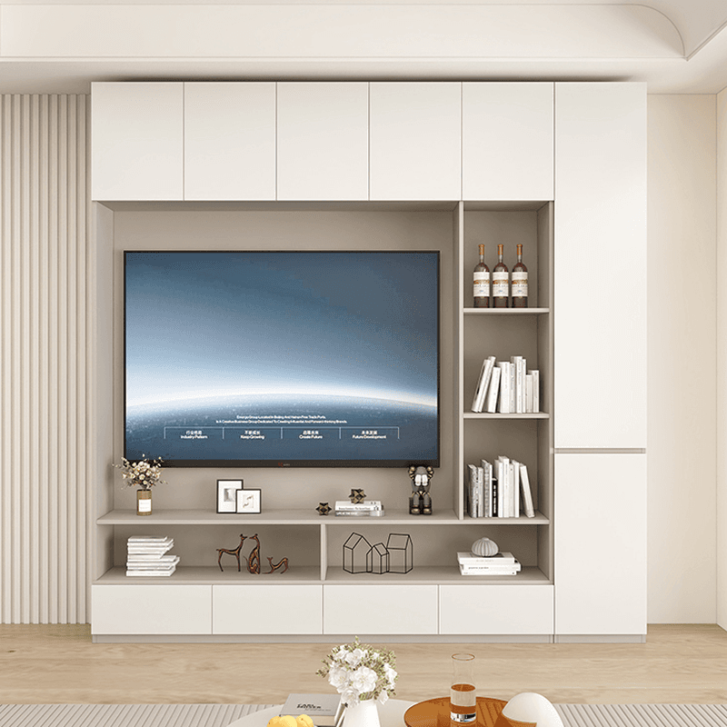 Rectangular Entertainment Center with Hutch, 2 Bookcases, Bridge, and Hutch Included thumbnail 7