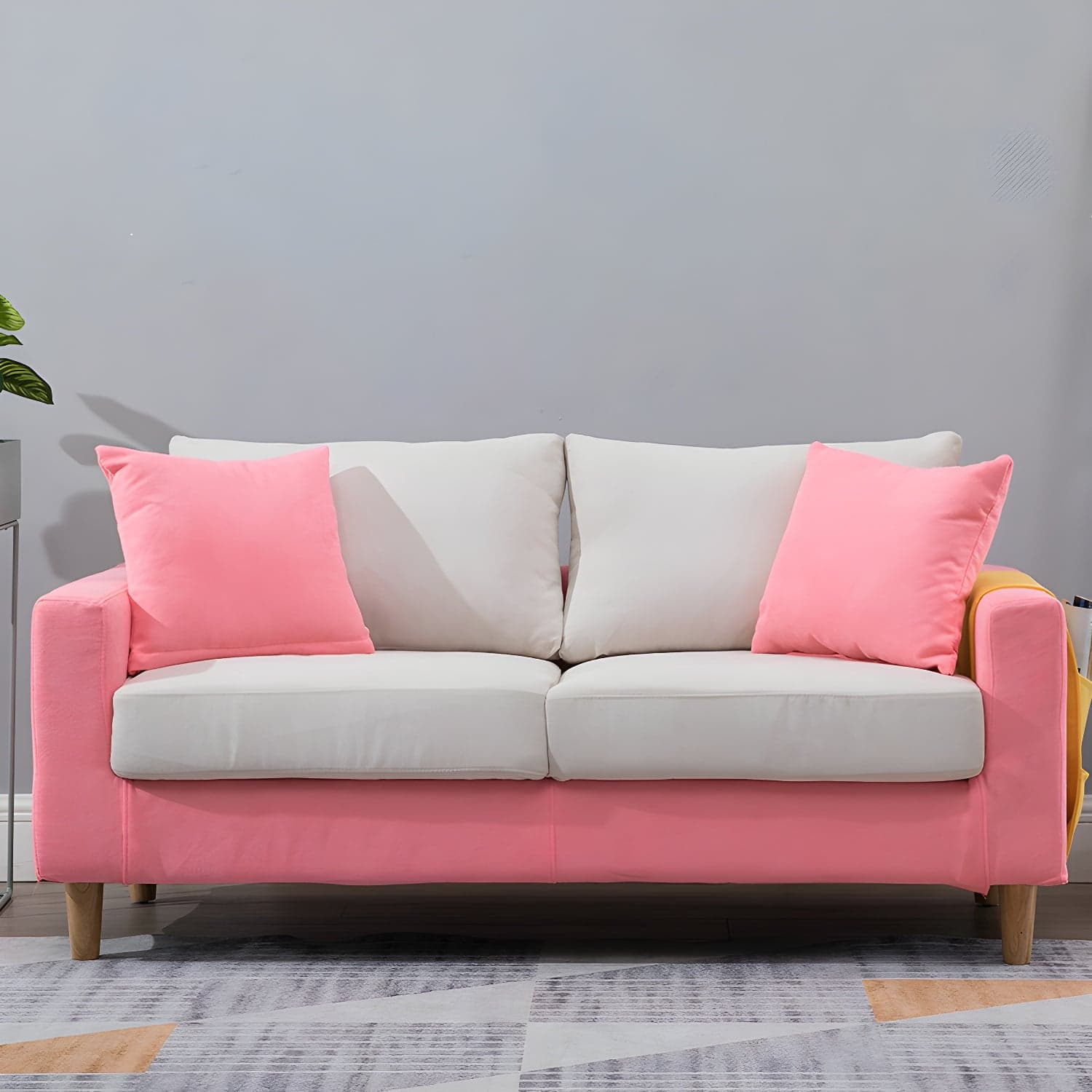 Beige Modern Farmhouse Cushions Standard Sofa 21.65"High Square Arm Sofa thumbnail 22