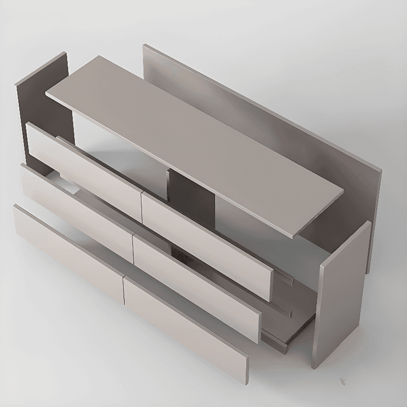 Minimalist Hardwood Horizontal Console Dresser thumbnail 5