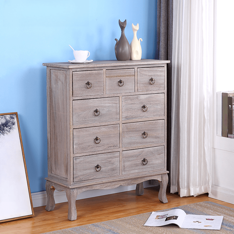 French Wood Vertical Console Dresser with 9 Drawers/7 Drawers/10 Drawers thumbnail 6