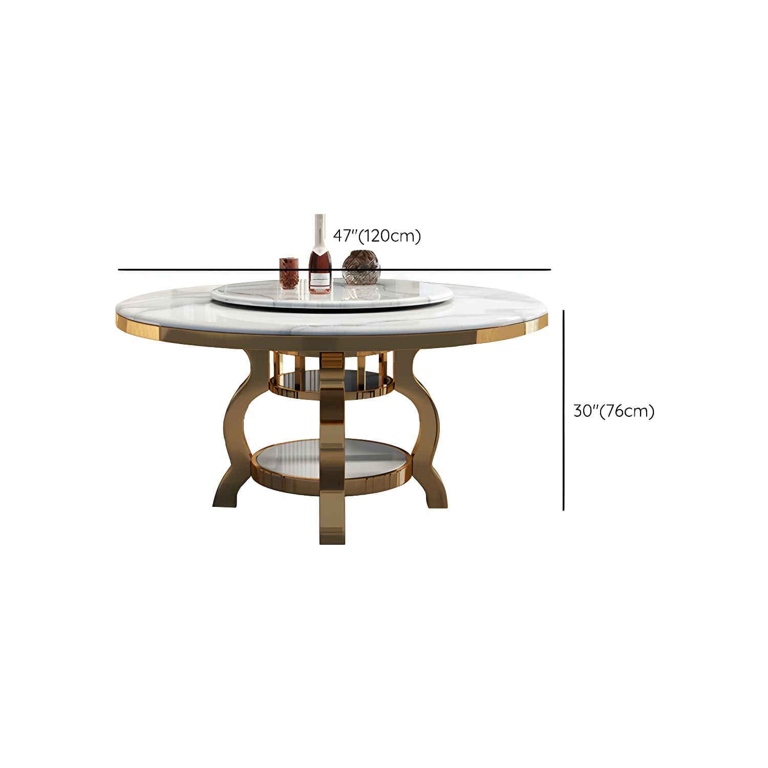 Kitchen 1/7/9/11 Pcs Dining Set with Round Dinette Table and Leather Chairs thumbnail 13