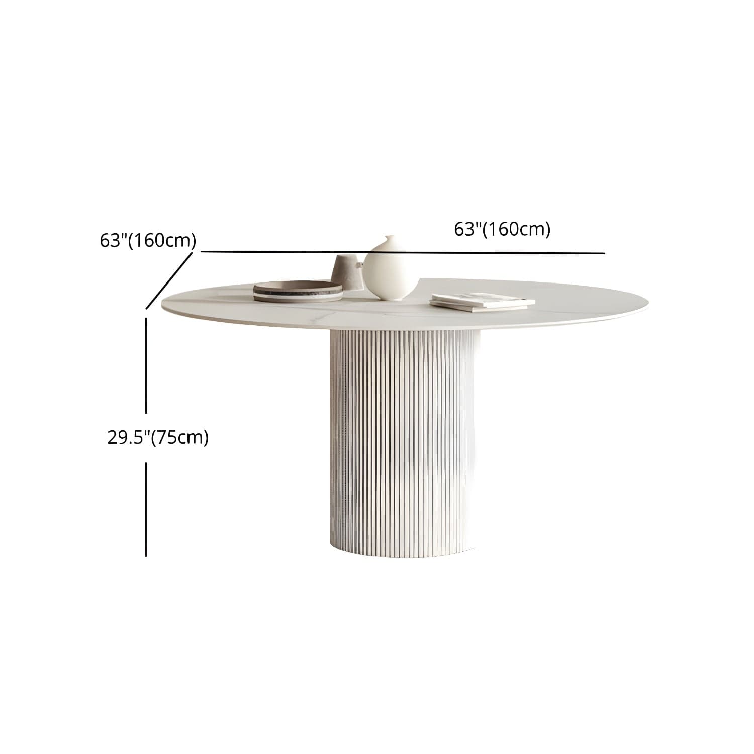 Modern 1/4/5/7 Pieces Dining Set Round Stone Dining Table for Dining Room thumbnail 14