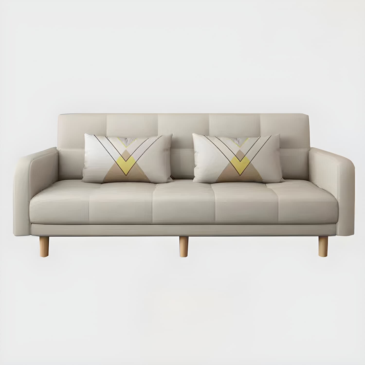Modern Linen Tufted Sofa Bed 31"H Convertible Sofa with Square Arm thumbnail 10