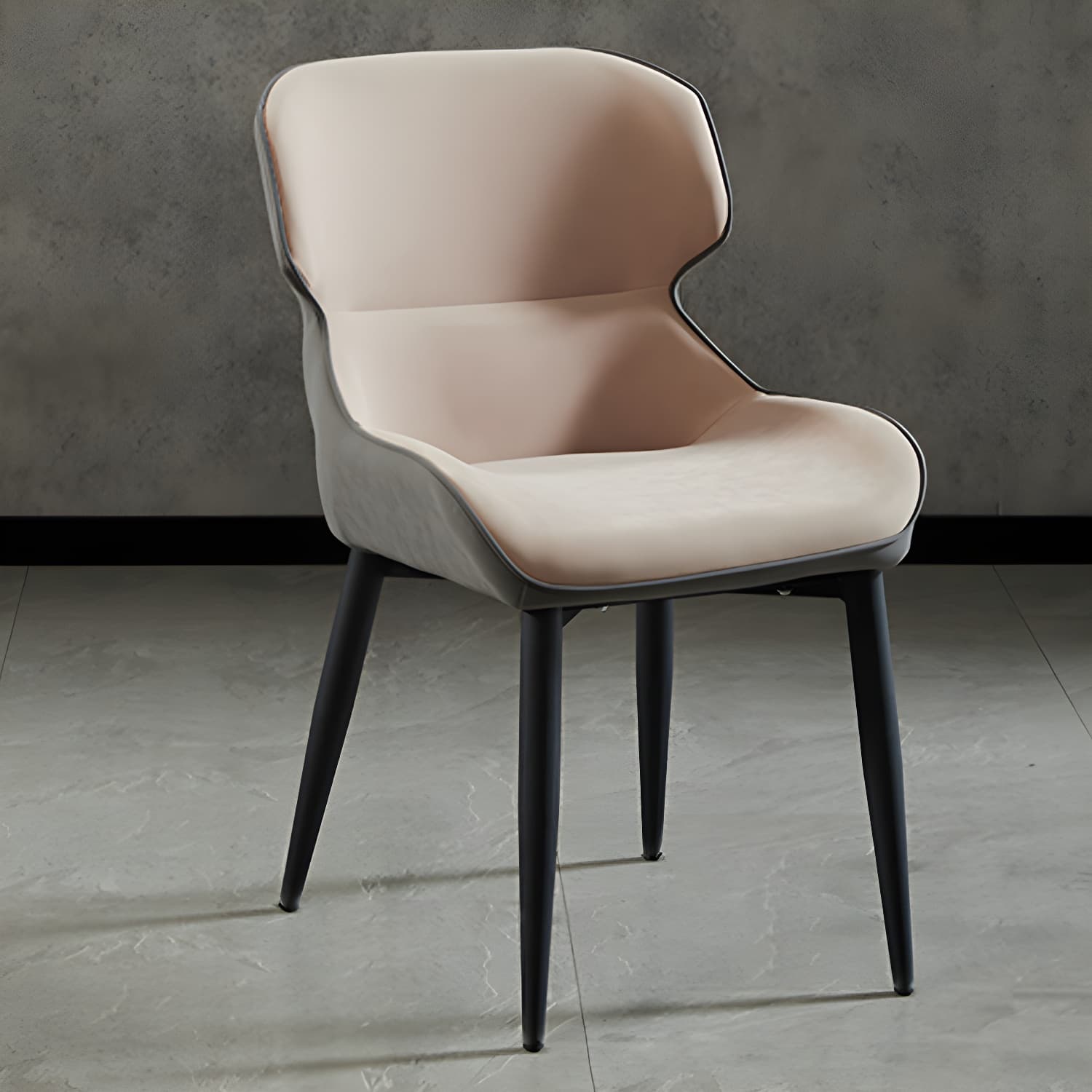 Nordic Style Metal Armless Dining Chairs Wingback Side Chair for Home Use thumbnail 5