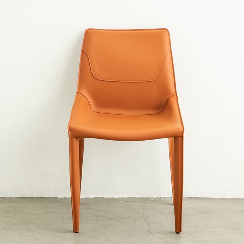 Modern Leather Armless Side Chair with Solid Back - Easy-Care, Warranty thumbnail 12